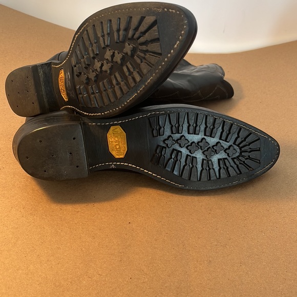 Texas boot Co black boots with vibram soles - Picture 7 of 9